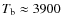 $T_{\rm b}\approx 3900$