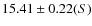 $15.41 \pm 0.22 (S)$