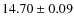 $14.70 \pm 0.09 $