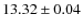 $13.32 \pm 0.04 $