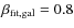 $\beta_{\rm fit,gal}=0.8$
