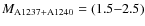 $M_{\rm A1237+A1240}=(1.5{-}2.5)$