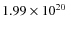 $1.99\times10^{20}$