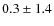 $0.3\pm1.4$