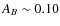 $A_B \sim0.10$