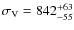 $\sigma_{\rm
V}=842_{-55}^{+63}$