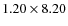 $1.20\times8.20$