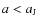 $a<a_{\rm J}$