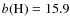$b({{\rm H}})=15.9$