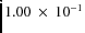 $1.00~\times~10^{-1}$