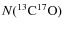 $N(^{13}{{\rm C}}^{17}{{\rm O}})$