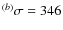$^{(b)}\sigma=346$