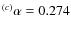 $^{(c)}\alpha=0.274$
