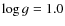 $\log{g}=1.0$