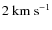 $2\rm ~km~s^{-1}$