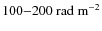 ${100{-}200}~{\rm rad~m}^{-2}$