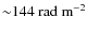 ${{\sim}144}~{\rm rad~m}^{-2}$