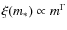 $\xi(m_\ast) \propto m^{\Gamma}$