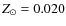 $Z_\odot = 0.020$