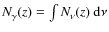 $N_\gamma(z)=\int N_\nu(z){~\rm d}\nu$
