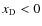 ${{x_{\rm D}}}<0$
