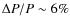 $\Delta P/P \sim 6\%$