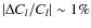 $\vert\Delta C_l/C_l\vert\sim 1\%$