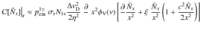 $\displaystyle %
\left.\mathcal{C}[\tilde{N}_x]\right\vert _{\rm r}
\approx
p^{1...
...~\frac{\tilde{N}_{x}}{x^2}\left(1+\frac{c^2 \tilde{N}_{x}}{2 x^2}\right)\right]$