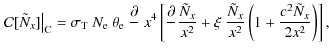 $\displaystyle %
\left.\mathcal{C}[\tilde{N}_x]\right\vert _{\rm C}
= \sigma_{\r...
...\frac{\tilde{N}_{x}}{x^2}\left(1+\frac{c^2 \tilde{N}_{x}}{2 x^2}\right)\right],$