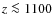 $z\la 1100$