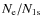 $N_{\rm e}/N_{\rm 1s}$