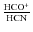 $\frac{\rm HCO^+}{\rm HCN}$