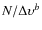 $N/\Delta\upsilon^{{b}}$