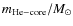 $m_{\rm He-core}/\ensuremath {M_\odot } $