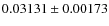 $0.03131 \pm 0.00173$