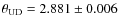 $\theta_{\rm UD}=2.881\pm0.006$