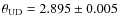 $\theta_{\rm UD}=2.895\pm0.005$
