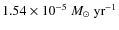 $1.54 \times 10^{-5}~M_{\odot}~{\rm yr}^{-1}$