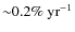 ${\sim}0.2 \%\ \rm yr^{-1}$
