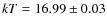 $kT=16.99\pm0.03$
