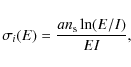 \begin{displaymath}\sigma_i (E) = \frac{a n_{\mathrm s} \ln (E/I)}{EI},
\end{displaymath}