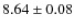$ 8.64\pm0.08$