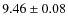 $ 9.46\pm0.08$