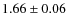 $ 1.66\pm0.06$