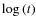 $\log{(t)}$