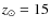 ${\it z}_\odot=15$