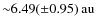 ${\sim}6.49(\pm0.95)\rm ~au$