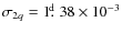 $\sigma_{2q}=1\hbox{$.\!\!^{\rm d}$ }38\times10^{-3}$