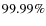 $99.99\%$