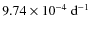 $9.74\times10^{-4}\rm ~d^{-1}$